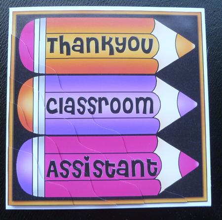 Thank You Classroom Assistant Pencils Wavy Corner by Charlie Angel