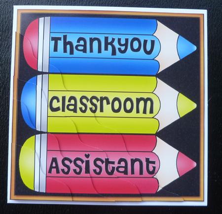 Thank You Classroom Assistant Pencils Wavy Corner by Charlie Angel