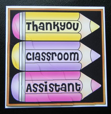 Thank You Classroom Assistant Pencils Wavy Corner by Charlie Angel