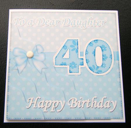 40th Birthday Daughter Felties Wavy Corner Side Stacker Topp by Charlie Angel