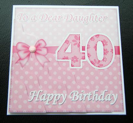 40th Birthday Daughter Felties Wavy Corner Side Stacker Topp by Charlie Angel