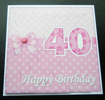 40th Birthday Daughter Felties Wavy Corner Side Stacker Topp by Charlie Angel
