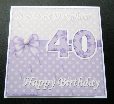 40th Birthday Daughter Felties Wavy Corner Side Stacker Topp by Charlie Angel