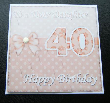 40th Birthday Daughter Felties Wavy Corner Side Stacker Topp by Charlie Angel