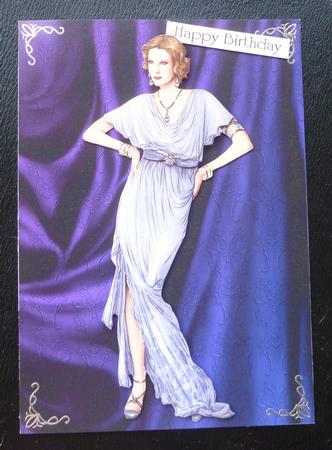 Art Deco Lady Elise (lilac) Decoupage by Charlie Angel