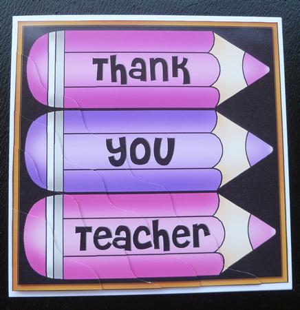 Thank You Teacher Pencils Wavy Corner Side Stacker Topper by Charlie Angel