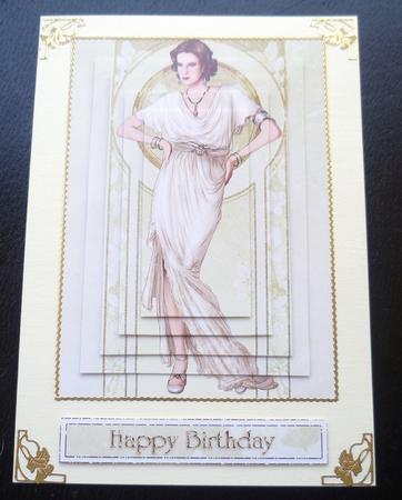 Art Deco Lady Elise (cream) Pyramid by Charlie Angel