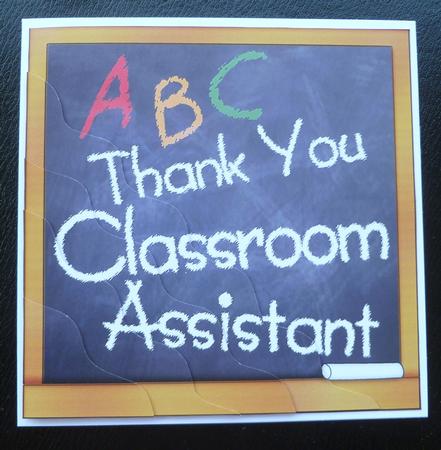 Thank You Classroom Assistant Blackboard Wavy Corner Side St by Charlie Angel
