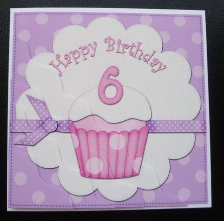 6th Birthday Cupcake Felties Wavy Corner Side Stacker by Charlie Angel