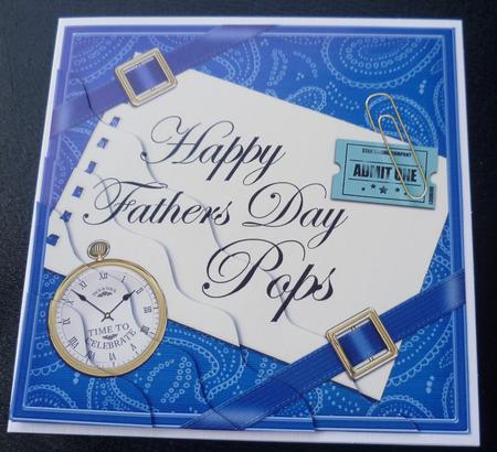 Happy Fathers Day Pops Wavy Corner by Charlie Angel