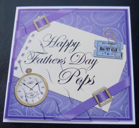 Happy Fathers Day Pops Wavy Corner by Charlie Angel