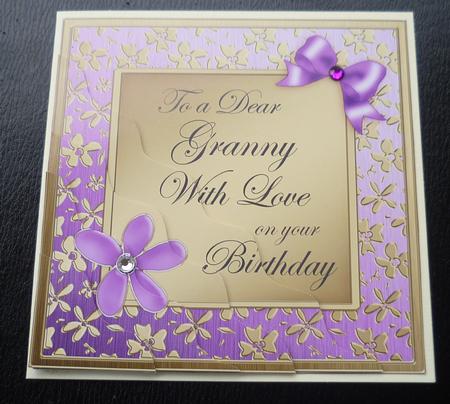 Floral Elegance Birthday Granny Wavy Corner Stacker by Charlie Angel