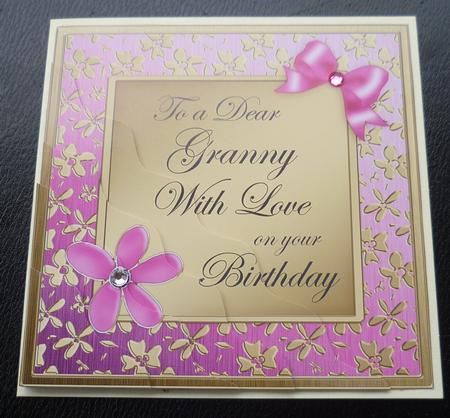 Floral Elegance Birthday Granny Wavy Corner Stacker by Charlie Angel