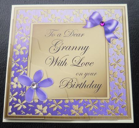 Floral Elegance Birthday Granny Wavy Corner Stacker by Charlie Angel