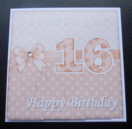 16th Birthday Granddaughter Felties Wavy Corner Side Stacker by Charlie Angel