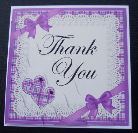 Tartan Thank You Wavy Corner by Charlie Angel