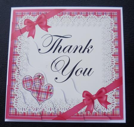 Tartan Thank You Wavy Corner by Charlie Angel