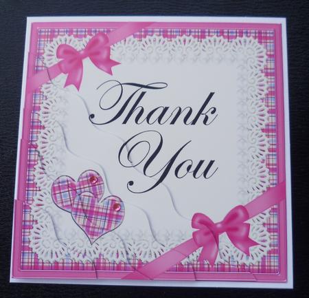 Tartan Thank You Wavy Corner by Charlie Angel