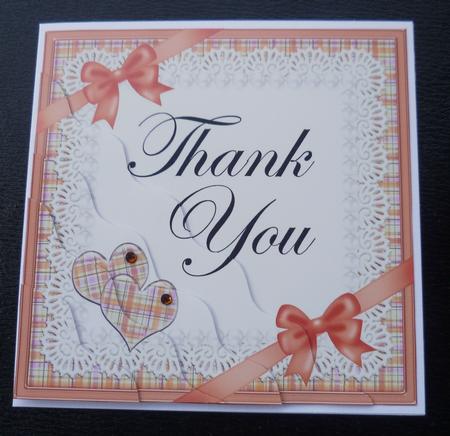 Tartan Thank You Wavy Corner by Charlie Angel