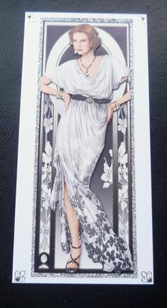 Art Deco Lady Elise (white) Large Dl by Charlie Angel
