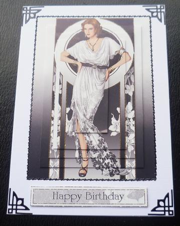 Art Deco Lady Elise (white) Pyramid by Charlie Angel