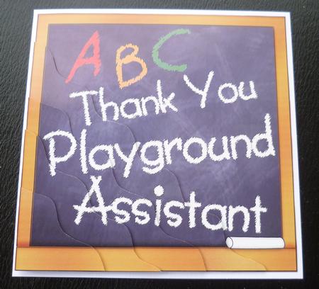 Thank You Playground Assistant Blackboard Wavy Corner Side S by Charlie Angel
