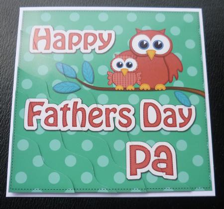 Owl Felties Pa Fathers Day Wavy Corner Side Stacker by Charlie Angel