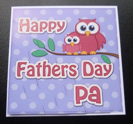 Owl Felties Pa Fathers Day Wavy Corner Side Stacker by Charlie Angel