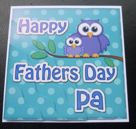 Owl Felties Pa Fathers Day Wavy Corner Side Stacker by Charlie Angel