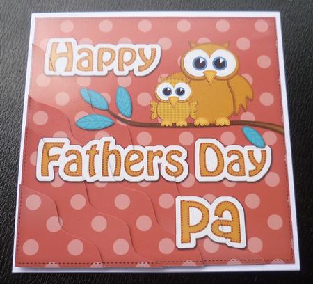 Owl Felties Pa Fathers Day Wavy Corner Side Stacker by Charlie Angel