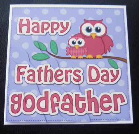 Owl Felties Godfather Fathers Day Wavy Corner Side Stacker by Charlie Angel