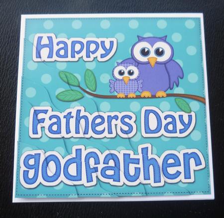 Owl Felties Godfather Fathers Day Wavy Corner Side Stacker by Charlie Angel