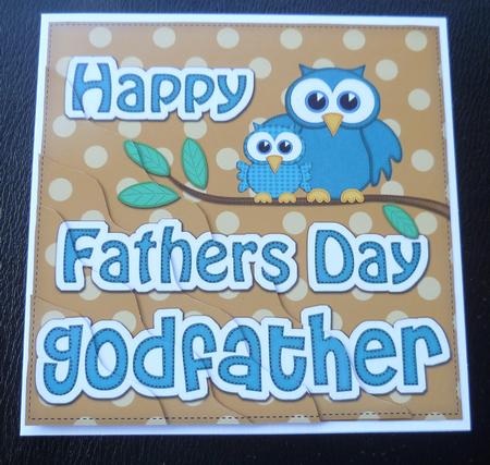 Owl Felties Godfather Fathers Day Wavy Corner Side Stacker by Charlie Angel