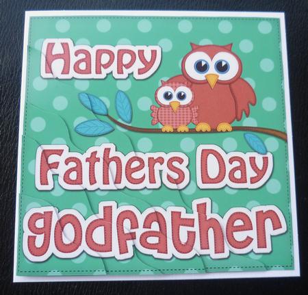 Owl Felties Godfather Fathers Day Wavy Corner Side Stacker by Charlie Angel