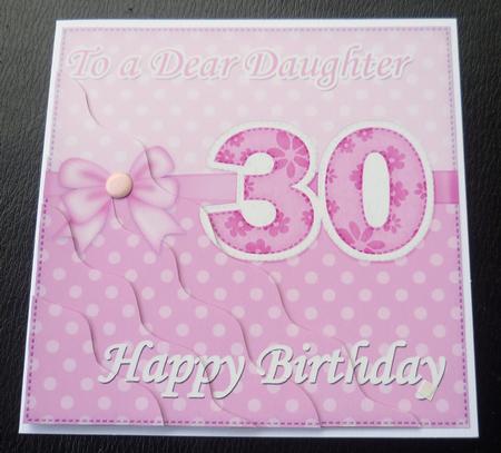 30th Birthday Daughter Felties Wavy Corner Side Stacker by Charlie Angel