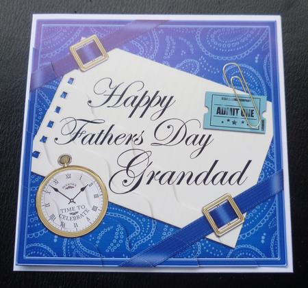 Happy Fathers Day Grandad Wavy Corner by Charlie Angel