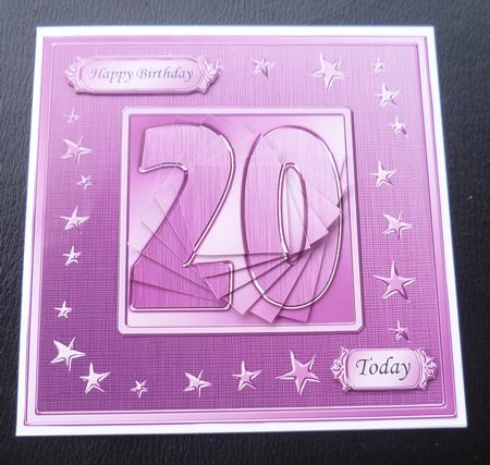 20th Bright Metallic Age Quick Card with Twisted Pyramage by Charlie Angel