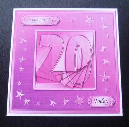 20th Bright Metallic Age Quick Card with Twisted Pyramage by Charlie Angel