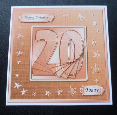20th Bright Metallic Age Quick Card with Twisted Pyramage by Charlie Angel