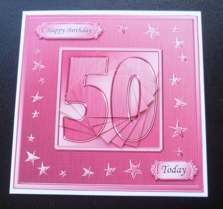 50th Bright Metallic Age Quick Card with Twisted Pyramage by Charlie Angel