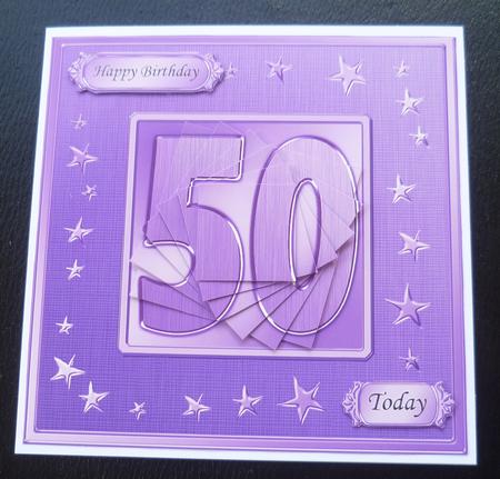 50th Bright Metallic Age Quick Card with Twisted Pyramage by Charlie Angel