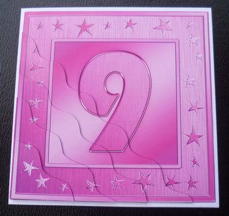 9th Bright Metallic Age Wavy Corner Side Stacker Topper by Charlie Angel