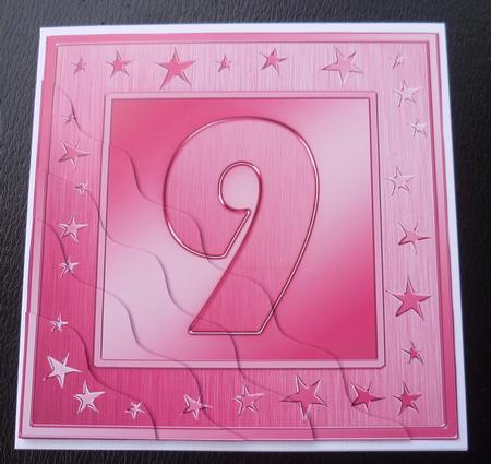 9th Bright Metallic Age Wavy Corner Side Stacker Topper by Charlie Angel