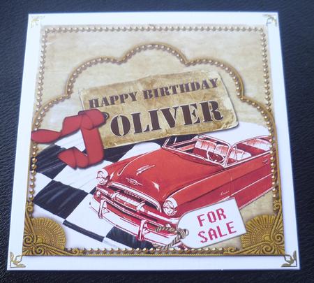 Red Car Oliver Scallop Topper and Base by Charlie Angel