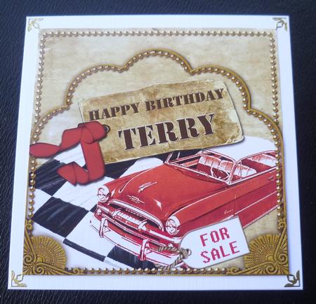 Red Car Terry Scallop Topper and Base by Charlie Angel