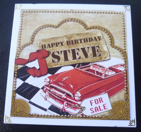 Red Car Steve Scallop Topper and Base by Charlie Angel