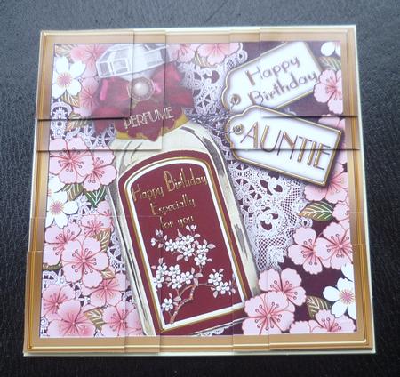 Plum Blossom Birthday Perfume Auntie 5in 4 Corner Stacker by Charlie Angel