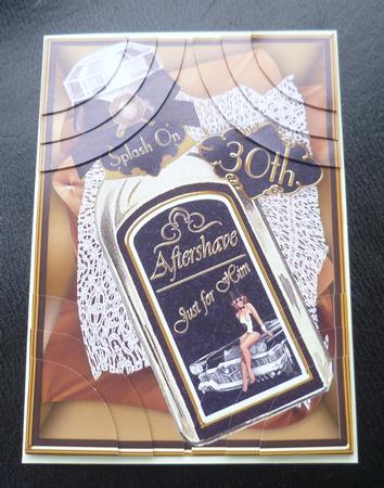 Black Aftershave 30th Birthday 7x5in Corner Stacker by Charlie Angel