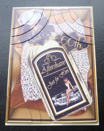 Black Aftershave 60th Birthday 7x5in Corner Stacker by Charlie Angel