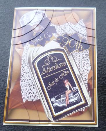 Black Aftershave 90th Birthday 7x5in Corner Stacker by Charlie Angel